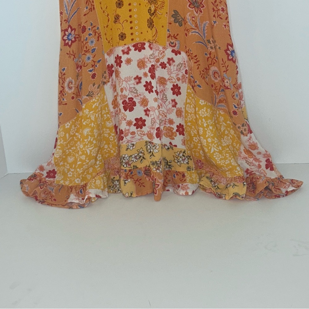 Forever 21 Patchwork Floral Print Mini Dress Deep… - image 4